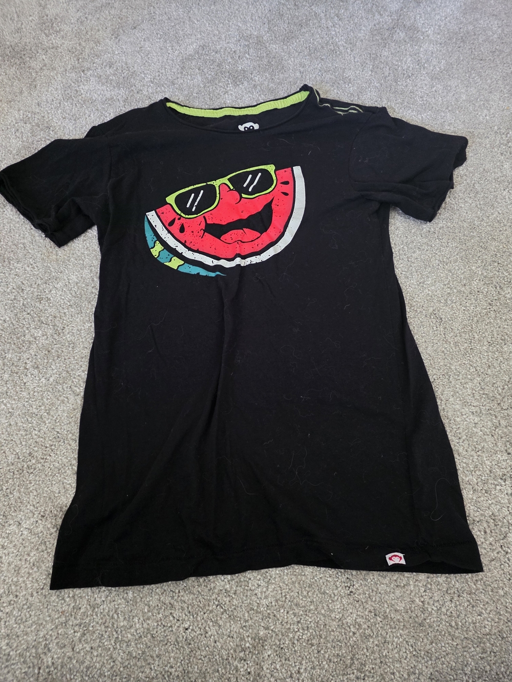 Appaman Kids Black Watermelon Graphic Tee with Sunglasses